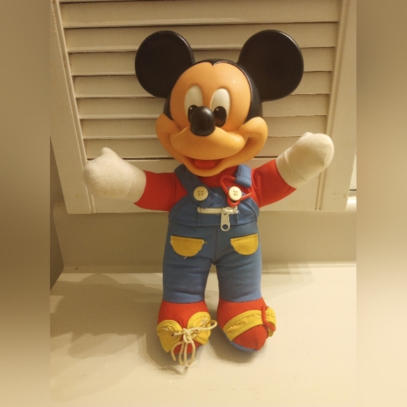 Disney Mickey Mouse Vintage Dress Me Mickey Plush 1980's - Picture 2 of 7